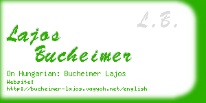 lajos bucheimer business card